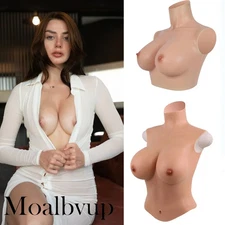 Realistic Silicone Breast Forms Breast Plate Fake Boobs For Crossdresser B-H Cup