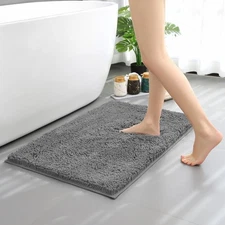 Extra Soft Absorbent Chenille Bath Rugs, Rubber Backing Quick Dry Bathroom Rugs❀