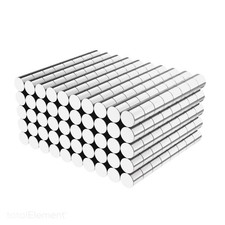 3 x 3 mm Neodymium Rare Earth Permanent Cylinder Magnets N42 400 Pack 
