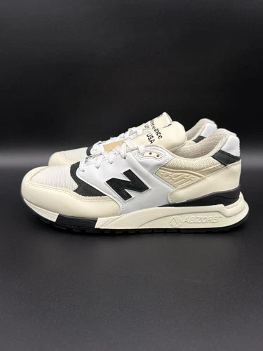 New Balance 998 Made in USA Teddy Santis White Black Cream Men's U998TI
