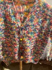 toddler sweater, primary color, buttons, hand-knit by professional knitter, 2T-4 — photo 5