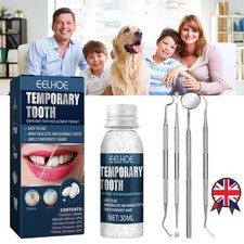 Tooth Repair Kit - Temporary Fake Teeth Replacement Kit with Dental Mirror Tools