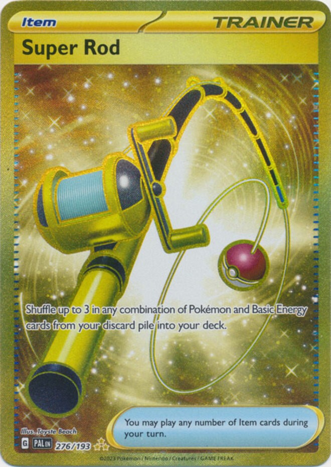 1x Super Rod - 276/193 - Hyper Rare NM-Mint Pokemon SV02 - Paldea Evolved