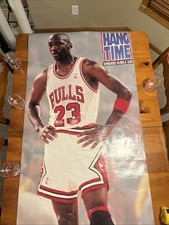 Rare 1991 Michael Jordan Hang Time Bubble Gum Poster 77x31 VINTAGE Life-size