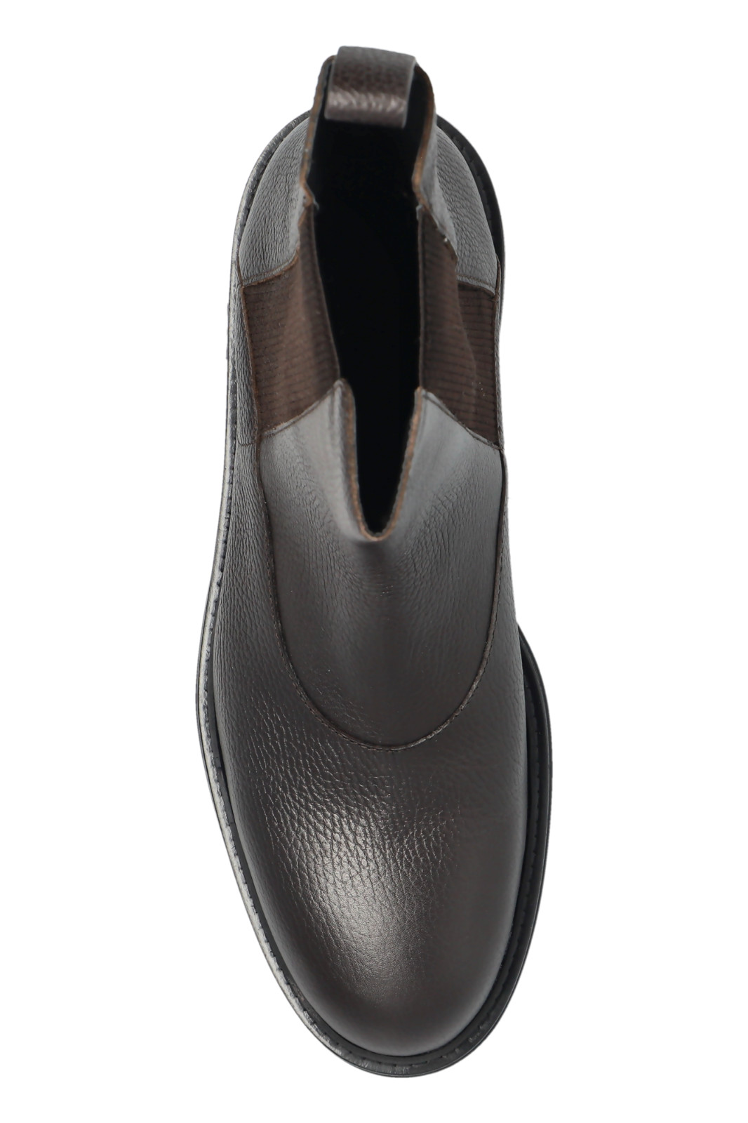 EMPORIO ARMANI Brown Leather Chelsea Boots New & Authentic image 4