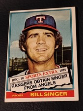 1976 Topps Baseball Traded - #411T Bill Singer - Texas Rangers VG-EX Condition 