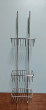 Shower Caddy Over the Door Organizer Bath Rack Hanging Hooks 3 Tier Stainless