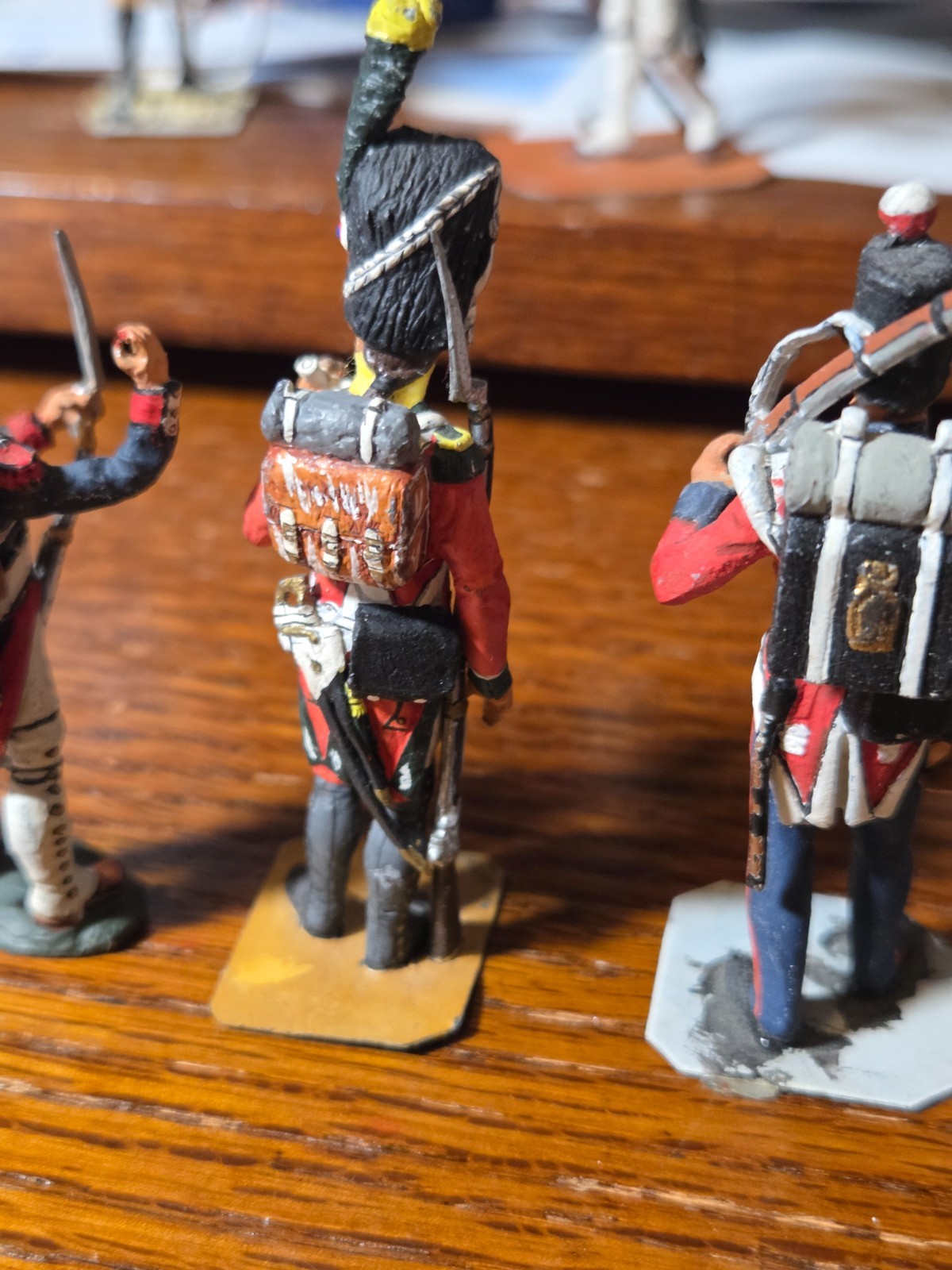 French Imperial  Guards GrenadiersLead Painted Soldiers Napoleanic Era  SET OF 4