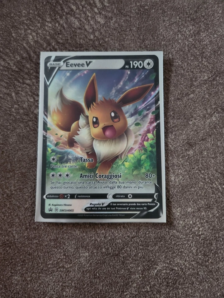 Pokemon Promo Evoli V SWSH 065 SWSH Black Star  - Eevee  italienisch Karte NM - Bild 4 von 4