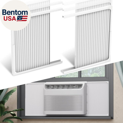 Adjustable Window Air Conditioner Side Panels and Frame Set,Extra Wide Window AC