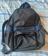 Lyle & Scott Black/Blue Laptop Backpack Rucksack with Logo – Work School Bag