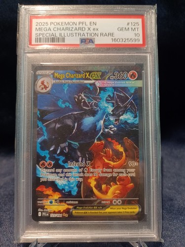 Mega Charizard x EX 125/094 Phantasmal Flames PSA 10