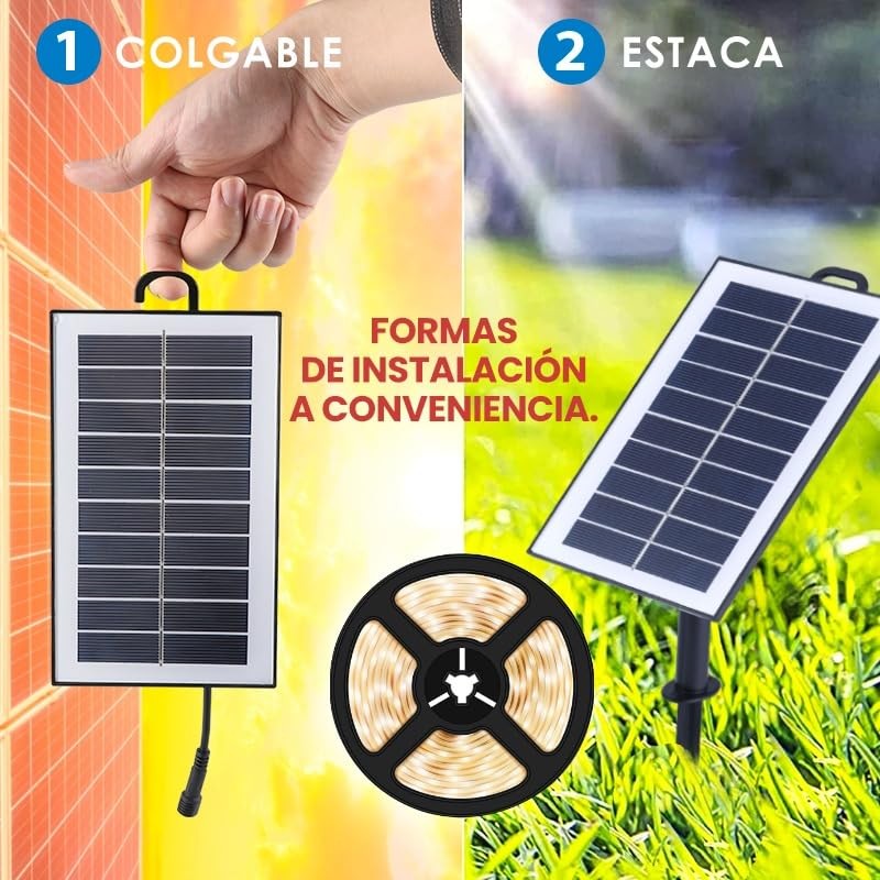 Kit Striscia LED 5m Solare M Ledme IP68: Montaggio Zero Cavi e Fatica - 3