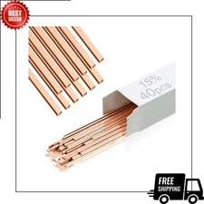 40 Sticks 15% Silver Brazing Rods AWS BCup-5 for HVAC & Refrigeration