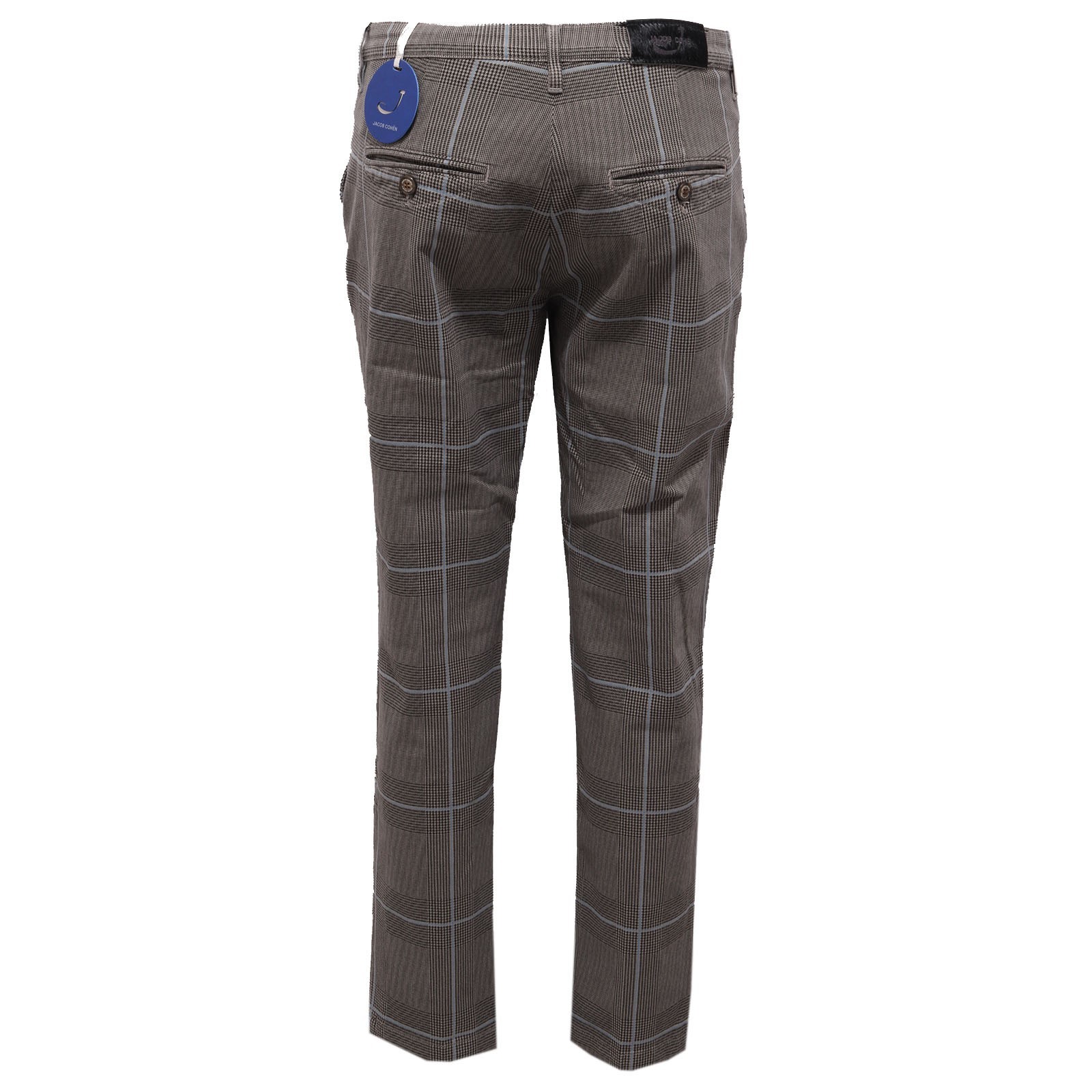 6449AB pantalone donna JACOB COHEN grey/light blue checked trouser woman image 2