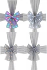 Grey Christmas Door Bow 20" LED Lights Holiday Home Xmas Gift Decoration