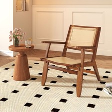 Reading Leisure Chair Modern Lounge Armchair-Walnut