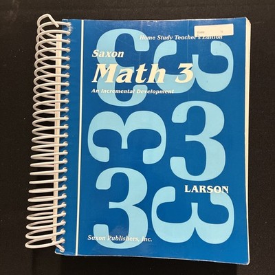 Math 3 Home Study Teacher's Edition - SAXON Math Grade 3