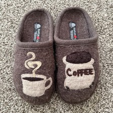 Haflinger Women's Size 36 Brown Coffee Wool Slippers New  US Women's Size 6