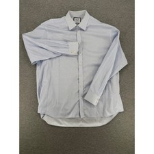 Charles Tyrwhitt Mens 19/37 Classic Fit Non-Iron Cotton Shirt Blue Micro Check