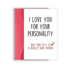 Funny Valentines Day Card, Valentines Day Gifts for Him, Rude Birthday Annive...