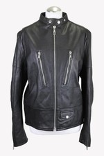Drykorn Damen Jacke Gr. 42 Schwarz NEU Leder Biker  Lederjacke