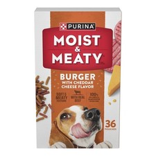 Purina Moist  Meaty Burger With Cheddar Cheese Flavor Dry Soft Dog Food 36Pouch