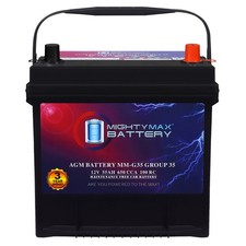 Mighty Max Mm-g35 Group 35 12v 55ah Agm Battery Replaces Nissan 350z 03-09 Mighty Max Mm-g35 Group 35 12v 55ah Agm Battery Replaces Nissan 350z 03-09