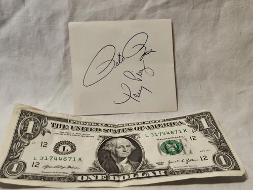 Pete Rose & Tony Perez Dual Signed Autograph Index Card Beckett COA BR52586 Reds - product listing photo