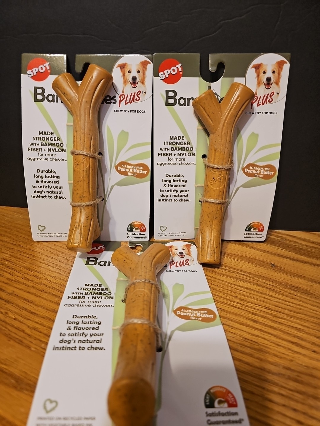 NEW SPOT ETHICAL PRODUCTS Bambone PLUS Durable Dog Chew BONE