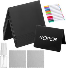 40 Pack Reusable Mini Chalkboard Signs Food Labels Party Buffet Catering