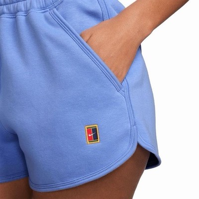 NikeCourt Heritage Women's Mid-Rise Fleece Tennis Shorts (Royal Pulse) Size XL