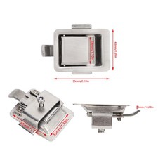 55x43mm 2.2x1.7in Tool Box Latch Paddle Lock Flush Mount Toolbox Latch Handle