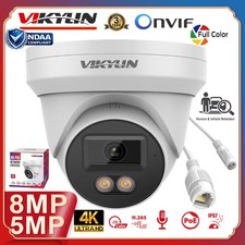Vikylin 4K 8MP 5MP POE Camera Outdoor Full Color Onvif Audio No Subscription US