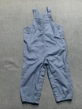 Carter s Boy s Blue Overalls with Bear Face Pocket size 18 months