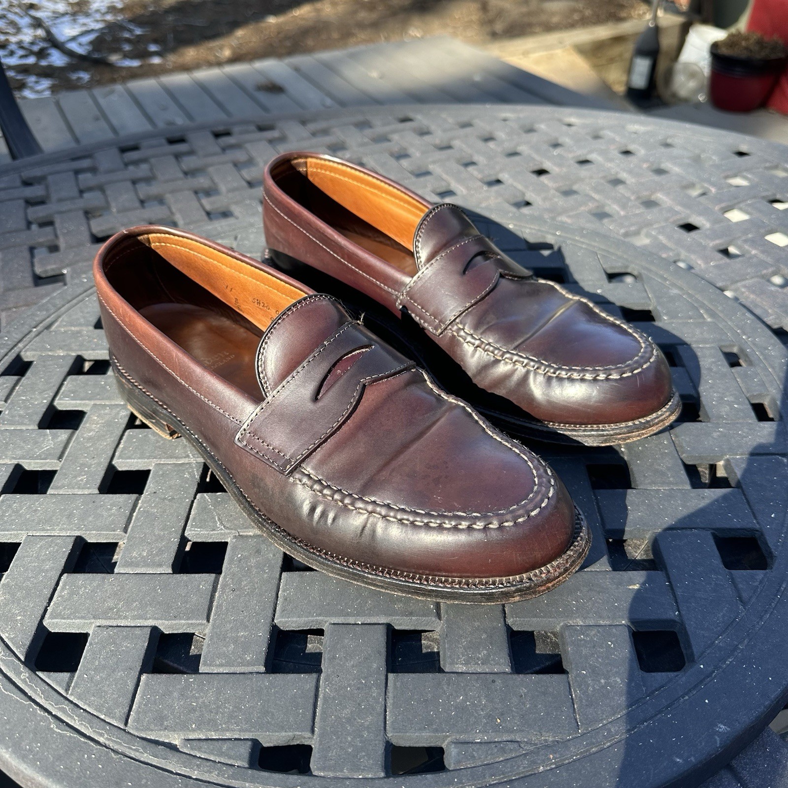 Alden 986 Color 8 Shell Cordovan LHS / Penny Loafer