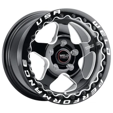 Weld Racing Wheels Ventura Beadlock 15x12 +28 Black Milled 5x114.3 5x4.5 (QTY 1)