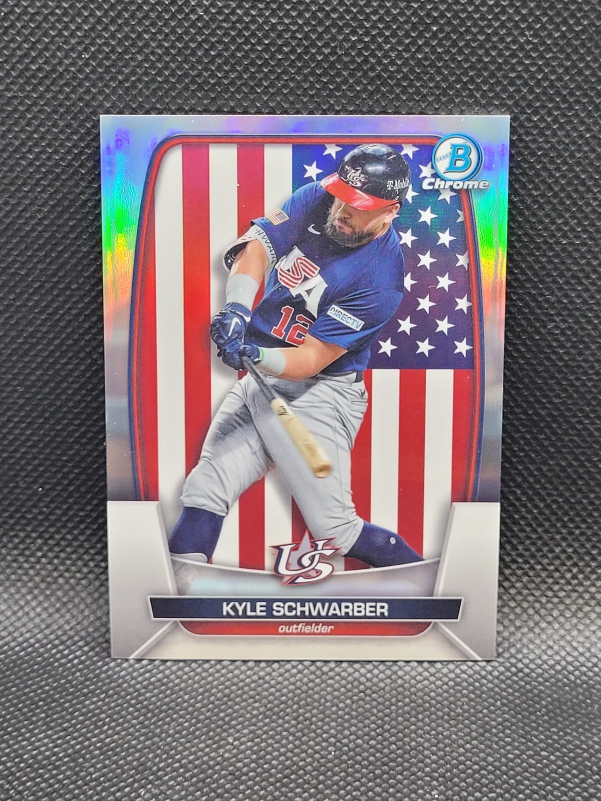 2023 Bowman Chrome WBC Flag KYLE SCHWARBER refractor 417/499 - Team USA