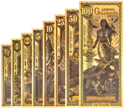 2025 Arizona Goldback Set *ALPHA SERIES* (1/2, 1, 2, 5, 10, 25, 50