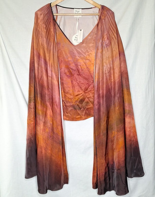 NWT Hope For Flowers Tracy Reese L Anthropologie Ombre Flutter Cape Sleeve Tank