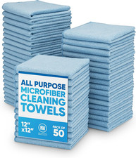 Microfiber Cleaning Cloths 12x12 Inch Reusable Towels for Kitchen, Car, Glass
