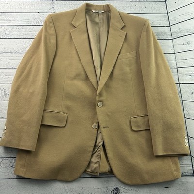 Harcourt & James Field Brothers 100% Cashmere 2 Button Blazer Men's 44 Beige Tan