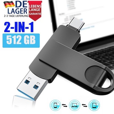 USB C Stick USB 3.1 Typ-C 2in1 Flash Laufwerk 512GB USB Stick OTG Speicherstick