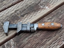 Antique P. S. & W. Co. 8.2โ Solid Bar Pipe Wrench Pat. Jan. 14, 1896 Made In USA