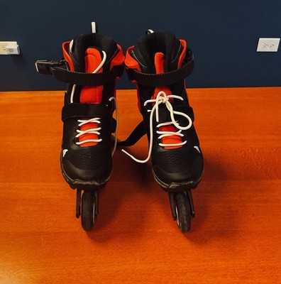 Rollerblade Micro-blade Adjustable Inline Skates Sz 5-8 Youth Junior Red & Black