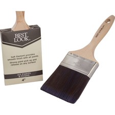 Best Look 4 In. Flat Polyester Paint Brush 784565 Best Look 784565 009326770598