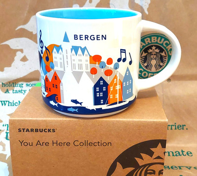 Starbucks Coffee Mug/Cup/Mug BERGEN/Norway, New/Unused in Original Packaging Gift Box
