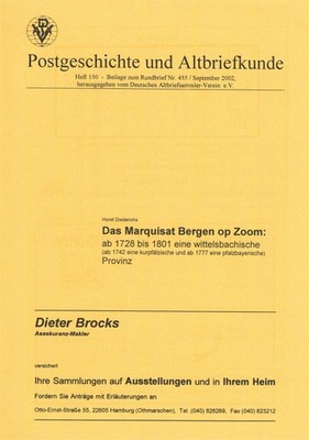 Marquisat Bergen op Zoom : ab 1728 bis 1801 eine wittelsbachische Provinz  2002
