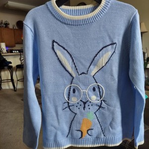 Easter Sweater Polished Blue, 4T.....New!