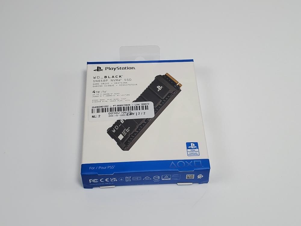 WD Black SN850P 4TB NVMe M.2 SSD PS5 Licensed Heatsink 7300MB/s